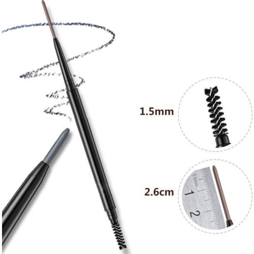 Dual Ends Design Waterproof Eyebrow Pencil With Eyebrow Brush Ultra Fine Shape Brow Fill Eyebrows Pencil Tint for Eyebrows