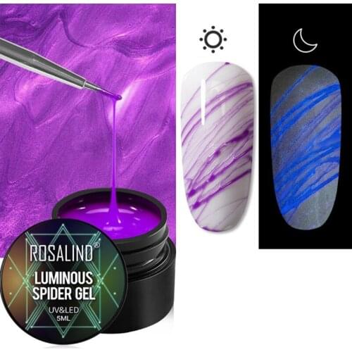 2021 New 1Bottles Liminous Spider Gel Wire Drawing UV Gel Nail Polish Fluorescent Effect