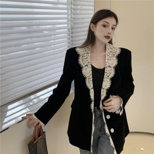 Женские бархатные пиджаки KarolyiDora China At AliExpress