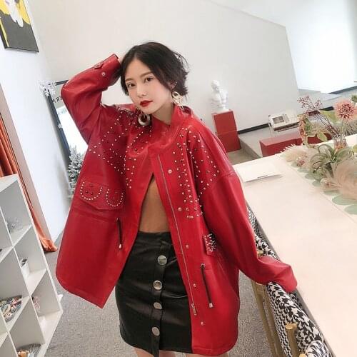 Genuine Leather Jackets Women Spring Autumn 2021 Oversized Coat Female Real Sheepskin Women Coats Chaquetas Para Mujer Zjt1720