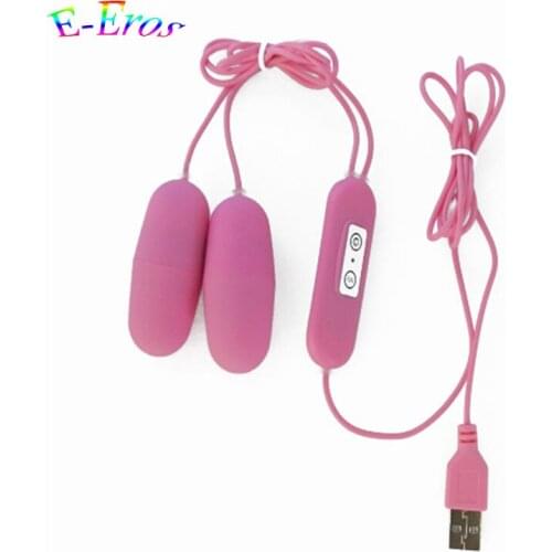 ORISSI USB Double Egg Vibrator 20 Frequency Vibration Women Clitoris Stimulator Body Vagina Massager Adult Sex Toy