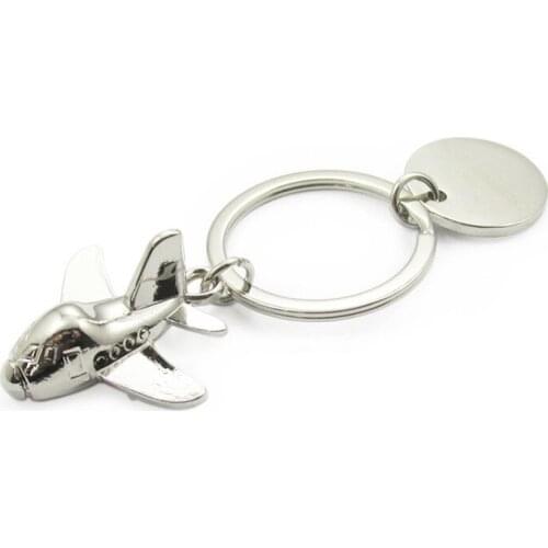 Metal Silver Color Aircraft Pendents Key Ring Key Chain For Boys Car Keychain Women Jewelry Accessories Bijouterie S068