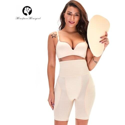 Minifaceminigirl Women Padded Shapewear High Waist Tummy Control Waist Trainer Slimming Body Shaper Butt Lifter Panties