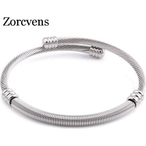 ZORCVENS Twist Wire Mesh Hand Bangle Charm Bracelets Pulseiras Fashion Jewelry For Women