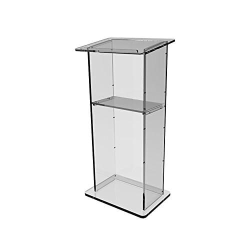 Fixture Displays Podium, Plexiglass Clear Acrylic Lucit Lectern Pulpit Assembled ASSEMBLED plexiglass