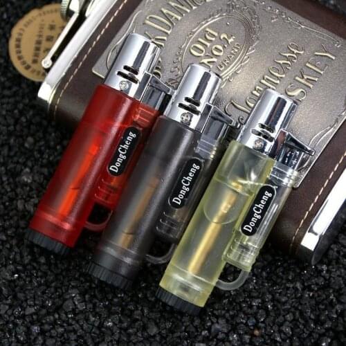 Transparent Straight Into The Lighter Torch Turbo Welding Spray Gun Lighter Kitchen Outdoor Barbecue Windproof Encendedores