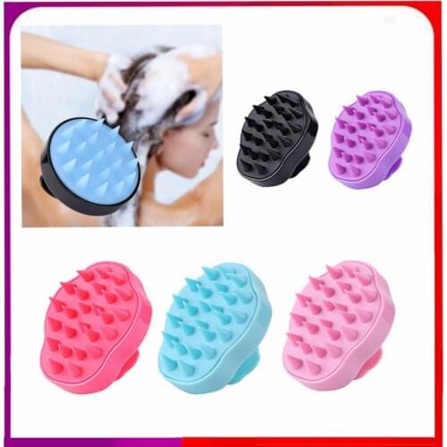 Silicone Head Body Scalp Massage Brush Comb Shampoo Hair Washing Comb Shower Brush Bath Spa Slimming Massage Brush