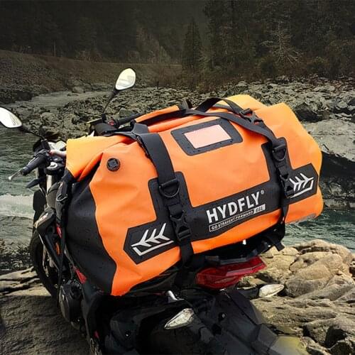 Outdoor Camping 48/66L Large Capacity Bag Motorbike Bicycle Rear Seat Bag with Reflective Stripe