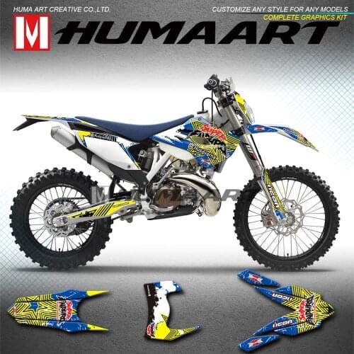 HUMAART Motorcycle Decal Custom Graphics Die Cut Vinyl Full Kit for TC FC TE FE 125 250 300 350 450 501 2014 2015 2016