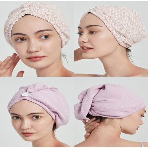 New Style Dry Hair Hat Microfiber Hair Absorbent Quick-Drying Towel Bath Wrap Hat Quick Hat Turban Drying