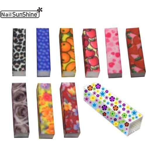 New 10pcs/lot Foam Nail Polish Files Block Soft Buffer Buffing Sanding Use Nail Art Tips Manicure Nails Accessoires Acryl Vijl