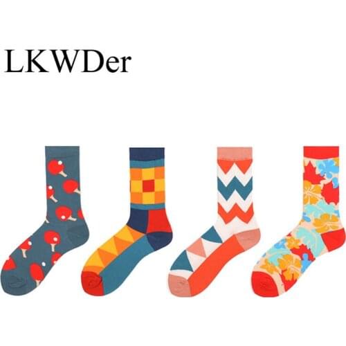 LKWDer 3 Pairs/lot Men Sock Happy Men Socks Funny Mens Sloth Sock Novelty Combed Cotton Funny Socks Sox Meias Calcetines Hombre