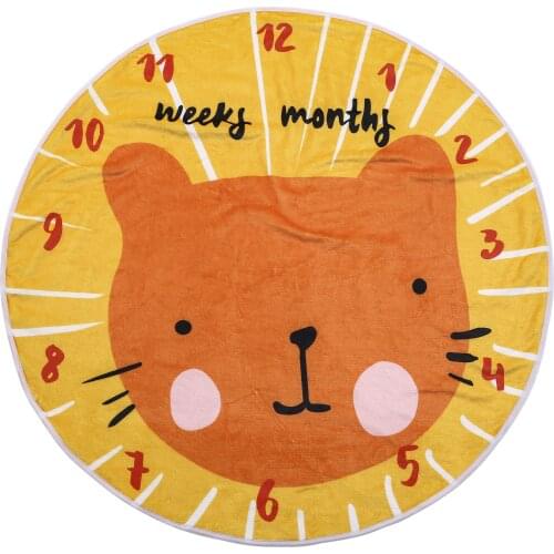 30pcs/lot new arrival round baby milestone blanket wholesale personalized fleece swaddle blanket 4 styles monogram photograph