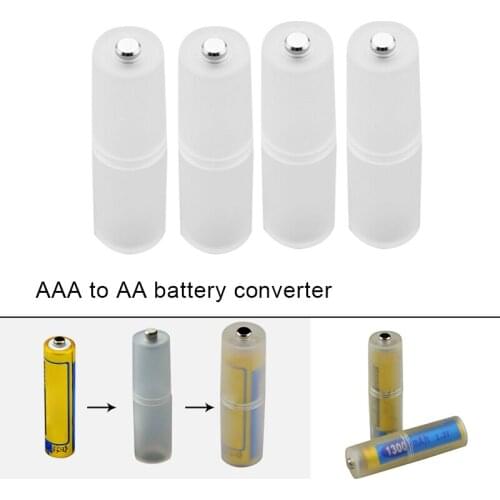 4pcs AAA to AA Size Battery Converter Adapter Batteries Holder Durable Case Switcher Battery Converter Adapter H-best