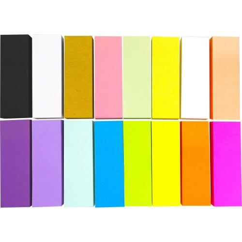 4A Sticky Notes, 75x25mm, Small Size,16 Different Colors, Self-Stick Notes, 100 Sheets/Pad,16 Pads/Pack, 4A 752516
