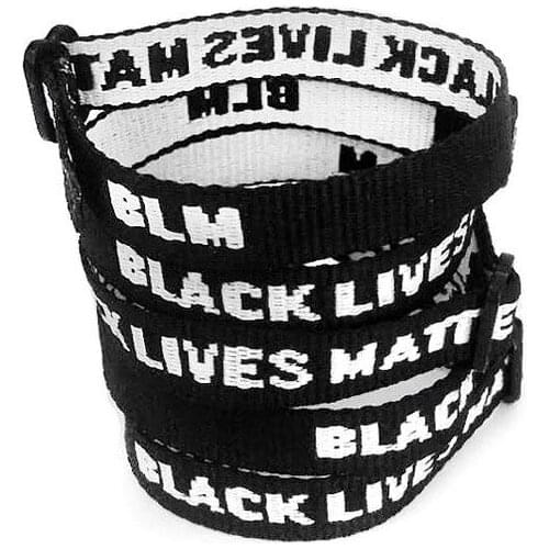 8 pcs Black Braided Adjustable Bracelet, Black Lives Matter Woven Wristbands, BLM Spiritual Inspiration Bracelet, Black Bracelet