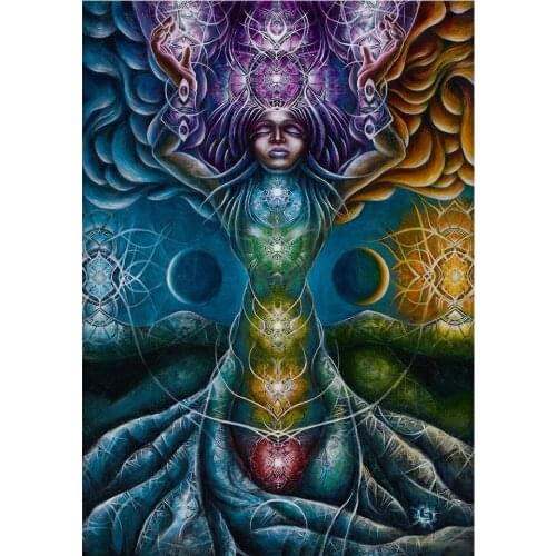 DIY 5D Diamond Embroidery The magic witch, Square Diamond Mosaic Diamond painting Home Furnishing decoration Diamond painting