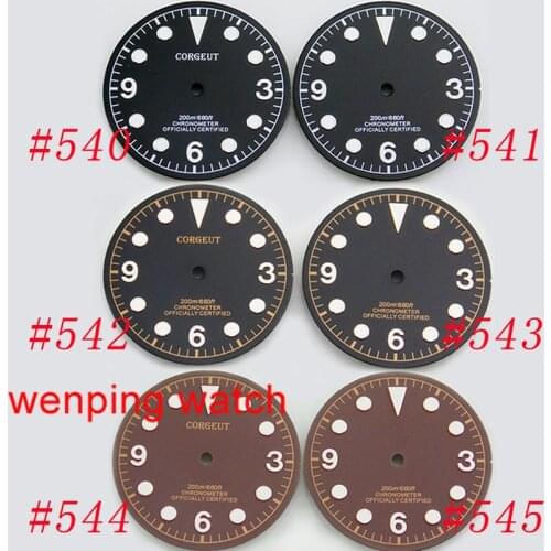 Corgeut 30.5mm Black/coffee Series Dial fit ETA 2824 2836 Miyota 8205/8215 Automatic mechanical movement watches