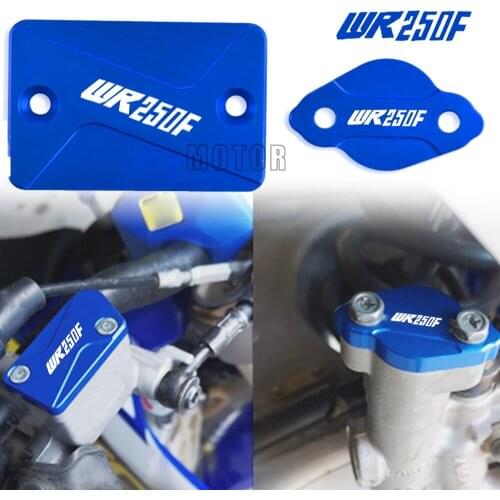 1 SET Motor Front Rear Brake Fluid Reservoir Cap Cover Dirt bike for Yamaha WR250F WR 250 450 F 2004-2015 2013 2012 2011 2010 09