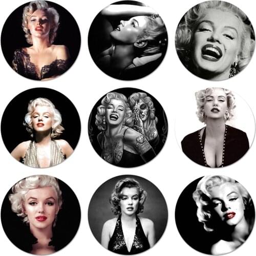 Sexy Marilyn Monroe Icons Pins Badge Decoration Brooches Metal Badges For Backpack Decoration