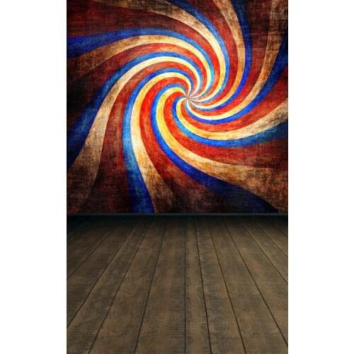 VinylBDS Abstract Rotating Colored Wall Photography Backdrops Photography Studio Wood Flooring Washable Photographic Background