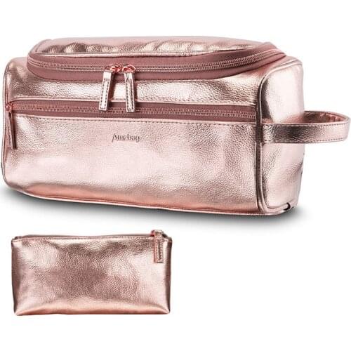 OL Fashion Cosmetic Bag For Women&Men Travel Toiletry Bag PU Leather Makeup Bag Unisex Waterproof Neceser Mujer Organizer Bag