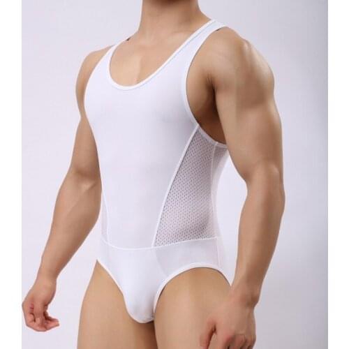 2020 Mens Sexy Underwear Ultra-Stretch Movement One-Piece Suit Slim an Aerobics Body-Shaping Corsets Suit Lingerie Bodysuit