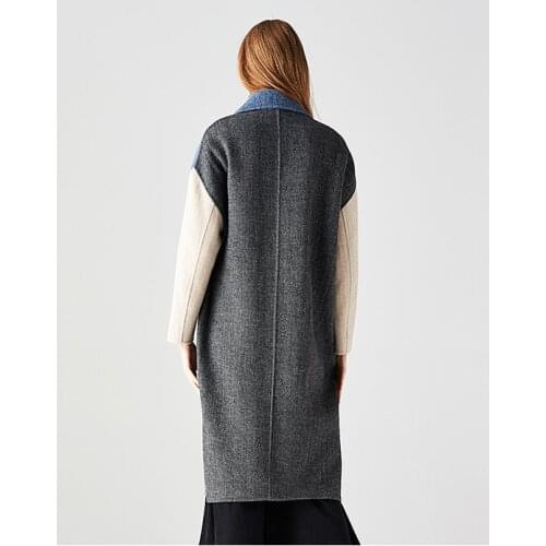 New 2020 Fashion Wool Coat Women Double Breasted Long Sleeve Jacket Female E Trench Coat High Qaulity manteau femme hiverLX2604