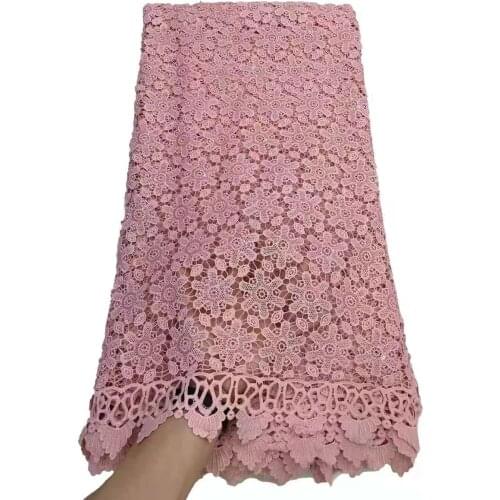 New Design African Guipure Lace Fabric 2021 High Quality Nigerian Cord French Swiss Voile Lace In Switzerland For Party 5yards