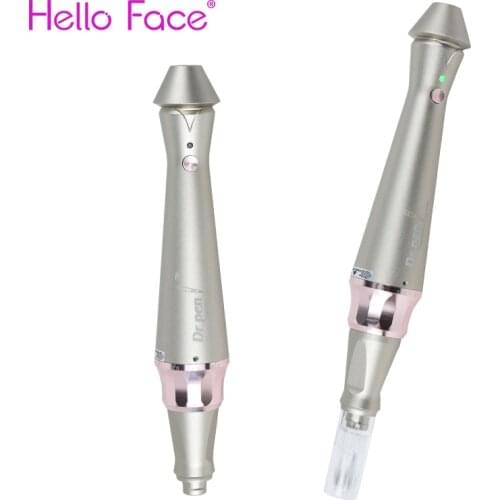 Dr.pen Ultima E30 Rechargeable Golden Derma Pen Electric Micro-Needle Instrument 5 levels adjustment with 2 PCS Bayonet Needles