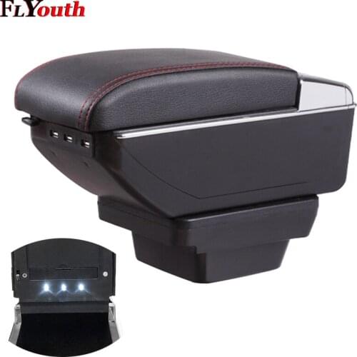 Car Armrest Box For Chevrolet Cruze 2015-2018 USB Charging LED Light Arm Rest Rotatable Centre Console Storage Box Styling