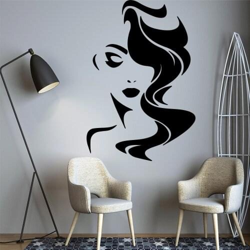 Morden Wall Sticker Sexy Women Vinyl Wall Decals For Beauty Salon Decor Art Wallstickers Girl Room Decal Vinyl Stickers