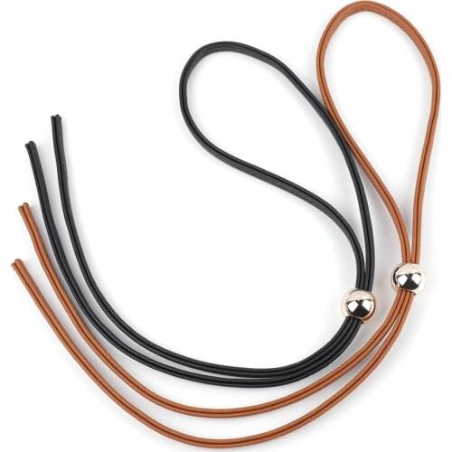 Fashion Rope Ladies Bucket Bag Drawstring PU Leather Bead Shrink Strap Buckle High Quality Women Bag Accessories