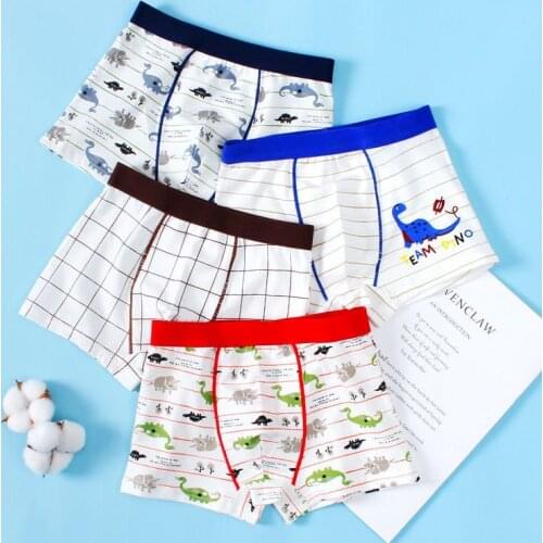 10pcs/lot Childrens Cute Cartoon Boxers Boys Pure Cotton Soft Colorful Underpants Underwear Boxer 2-12Years