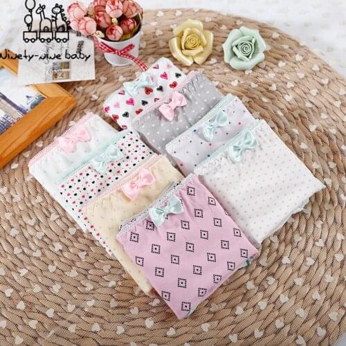12pcs/set Girls Cotton Panties Breathable Underwear Kids Cute Cartoon Printing Briefs Soft Comfortable Underpanties Kid Clothes