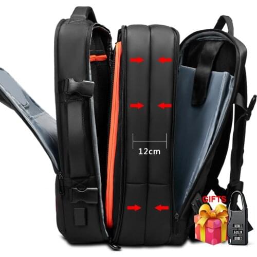 Travel Backpack Large Capacity Male Mochila Expandable Rucksack with USB Charging Laptop Backpack Waterproof Multifunctional bag