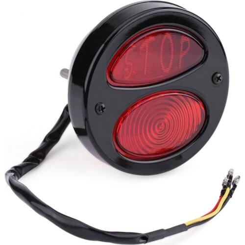 12V Motorcycle Rear Tail Brake Stop LED Lamp License Plate Light for Harley Bobber Cafe Racer License Plate Lamp Car String