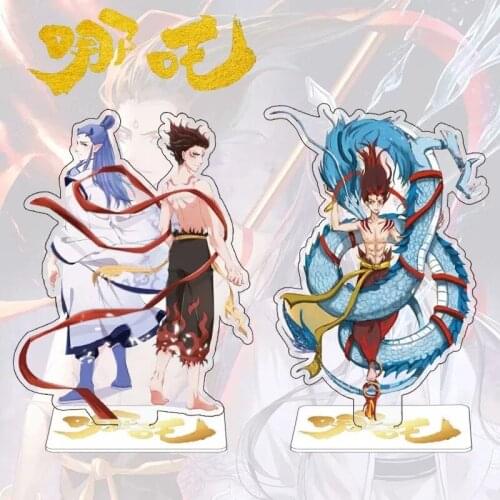 1Pc Chinese Anime NE ZHA Acrylic Stands Ne Zha Ao Bing Cartoon Figure Model Plate Holder Anime Around Desk Decor