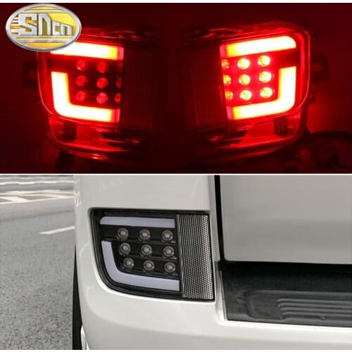 2-in-1 Functions LED Reflector Lamp Rear Fog Lamp Bumper Light Brake Light For Toyota Land Cruiser 200 LC200 2016 - 2020