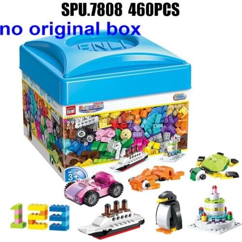 2901 460pcs Diy Animal Digital Number Car Cake Ship Creative Enlighten Educational Building Blocks(no Original Box) Toy