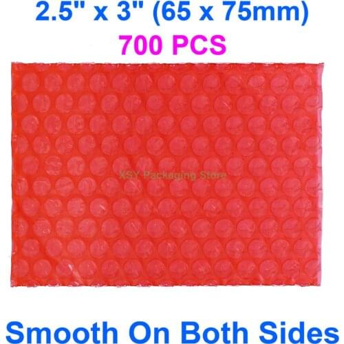 700 Pieces 2.5" x 3" (65 x 75mm) Red Anti Static Bubble Bags Electronic Product Packing Plastic Poly Envelopes Package Pouches