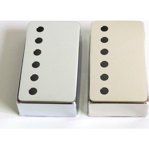 Free Shipping 2pcs Brass material Chrome lp humbucker guitar pickup covers in nickel color