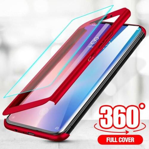 360 full body 2-in-1 case for Xiaomi Mi 9T Pro Mi9 T Mi9t 9tpro Tempered glass cover on Xiomi Mi 9 Lite Se Mi9lite 9lite fundas