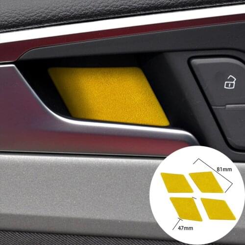 For Audi A4L 2017+ Alcantara Suede Wrapping Car Door Bowl Decals Handles Panel Strip Cover Trim Stickers Internal Accessories