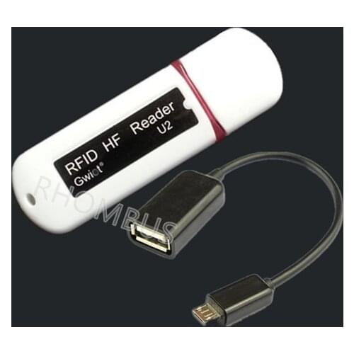 Micro 13.56MHz MF1 IC RFID Reader USB (10 digit D) Interface Support Ipad/Android/Windows