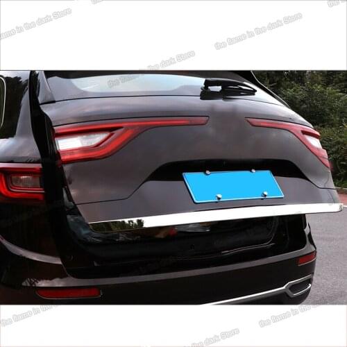 Stainless steel car taildoor trims for renault koleos 2016 2017 2018 2019 samsung qm6 2020 2021 trunk decoration tail door auto