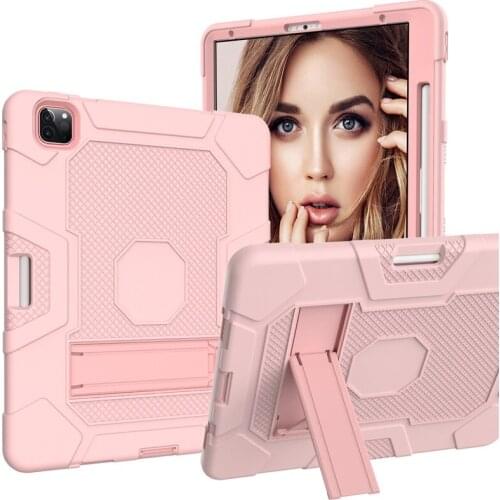 For iPad Pro 12.9 Case 2020 Armor Case ,Pencil Holder Shock proof Stand Cove for ipad Pro 12.9 4th Generation Case Coque Capa