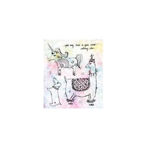 Alpaca Unicorn Transparent Clear Silicone Stamp/Seal for DIY scrapbooking/photo album Decorative clear stamp A1331