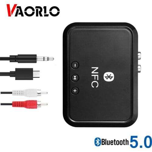 VAORLO NFC Smart Connect Bluetooth 4.1 Receiver Stereo Music With RCA 3.5MM Jack Wireless Audio Adapter For Headphones Adaptor