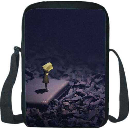 Game Little Nightmares Messenger Bag Game Cartoon 3D Print Messenger Bag Student Casual Shoulder Bag Fashion Cross-body Backpack